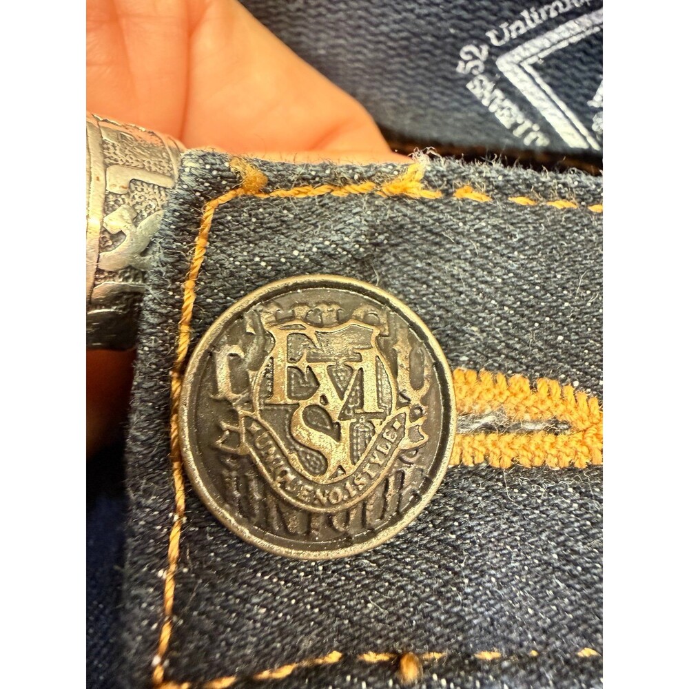 EVISU No 1 Unique 2013 Denim Jeans Size 28 NEW - Picture 3 of 12